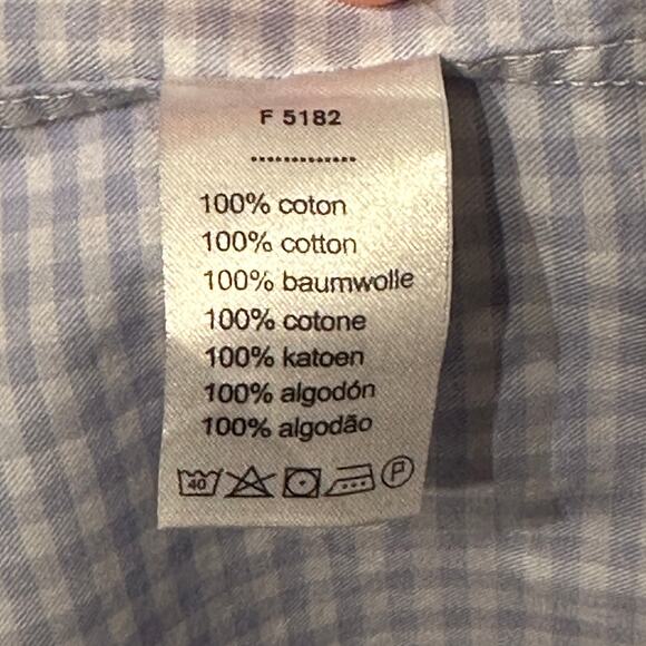 Lacoste Slim‎ Fit Men’s Gingham Button Up 46 XXL - Picture 10 of 13